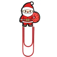 Large Christmas Creative Cute Office Supplies U-Shaped Pin PVC Cartoon Bookmarks Metal Plus PVC Material Book Markers sku image 14