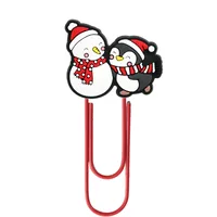 Large Christmas Creative Cute Office Supplies U-Shaped Pin PVC Cartoon Bookmarks Metal Plus PVC Material Book Markers sku image 15
