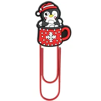 Large Christmas Creative Cute Office Supplies U-Shaped Pin PVC Cartoon Bookmarks Metal Plus PVC Material Book Markers sku image 17