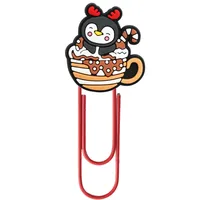 Large Christmas Creative Cute Office Supplies U-Shaped Pin PVC Cartoon Bookmarks Metal Plus PVC Material Book Markers sku image 19