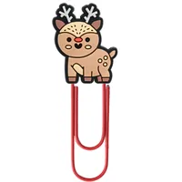 Large Christmas Creative Cute Office Supplies U-Shaped Pin PVC Cartoon Bookmarks Metal Plus PVC Material Book Markers sku image 21