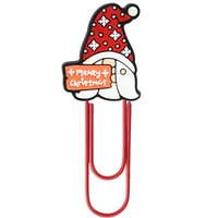 Large Christmas Creative Cute Office Supplies U-Shaped Pin PVC Cartoon Bookmarks Metal Plus PVC Material Book Markers sku image 24