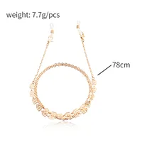Fashion Metal Mask And Glasses Chain Simple Airplane Style Lanyard Eye Strap Alloy Material main image 5