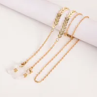 Fashion Metal Mask And Glasses Chain Simple Airplane Style Lanyard Eye Strap Alloy Material sku image 1