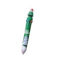 Creative Christmas Ten Color Ballpoint Pen Press Type Notebook Pen Stationery Gift Multicolor Christmas Design U0001f385 main image 5
