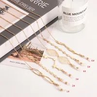 Style Metal Mask And Glasses Chain Butterfly Leaf Design Ins Fashion Alloy Material Eyewear Accessory main image 1