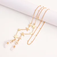 Style Metal Mask And Glasses Chain Butterfly Leaf Design Ins Fashion Alloy Material Eyewear Accessory main image 2
