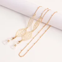 Style Metal Mask And Glasses Chain Butterfly Leaf Design Ins Fashion Alloy Material Eyewear Accessory main image 3