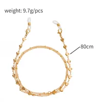 Style Metal Mask And Glasses Chain Butterfly Leaf Design Ins Fashion Alloy Material Eyewear Accessory main image 5