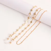 Style Metal Mask And Glasses Chain Butterfly Leaf Design Ins Fashion Alloy Material Eyewear Accessory sku image 5