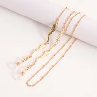 Style Metal Mask And Glasses Chain Butterfly Leaf Design Ins Fashion Alloy Material Eyewear Accessory sku image 6