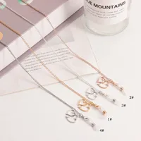 Metal Mask And Glasses Chain Heart Pendant Alloy Material Cute And Fashionable Optics Accessories main image 1