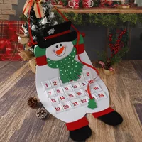 Cute Christmas Tree Felt Calendar Decoration Adorable Snowman Reindeer Animal Christmas Countdown Hanging Wall Art Decor sku image 2