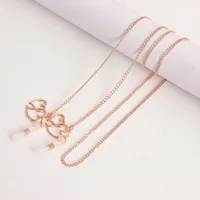 Metal Mask And Glasses Chain Heart Pendant Alloy Material Cute And Fashionable Optics Accessories main image 2