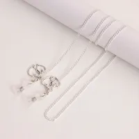 Metal Mask And Glasses Chain Heart Pendant Alloy Material Cute And Fashionable Optics Accessories sku image 3