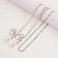 Metal Mask And Glasses Chain Heart Pendant Alloy Material Cute And Fashionable Optics Accessories main image 4