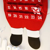 Cute Christmas Tree Felt Calendar Decoration Adorable Snowman Reindeer Animal Christmas Countdown Hanging Wall Art Decor main image 3
