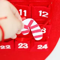 Cute Christmas Tree Felt Calendar Decoration Adorable Snowman Reindeer Animal Christmas Countdown Hanging Wall Art Decor main image 4