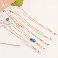 Alloy Mask Chain Glasses Chain Stone Cartoon Mask Chain Glasses Hanging Necklace Combination Of Fashion And Functionality main image 1