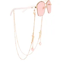 Alloy Mask Chain Glasses Chain Stone Cartoon Mask Chain Glasses Hanging Necklace Combination Of Fashion And Functionality sku image 4