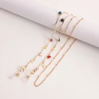 Colorful Geometric Flower Oil-Drop Women's Mask Accessories Eyeglass Chain Jewelry Alloy Material Fashionable And Stylish main image 2