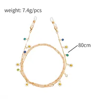 Colorful Geometric Flower Oil-Drop Women's Mask Accessories Eyeglass Chain Jewelry Alloy Material Fashionable And Stylish main image 5