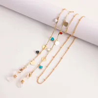 Colorful Geometric Flower Oil-Drop Women's Mask Accessories Eyeglass Chain Jewelry Alloy Material Fashionable And Stylish sku image 6