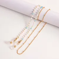 Style Colorful Crystal Eyeglass Chain Mask And Sunglasses Holder Fashionable Alloy Material Accessory sku image 3