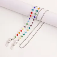 Style Colorful Crystal Eyeglass Chain Mask And Sunglasses Holder Fashionable Alloy Material Accessory sku image 6
