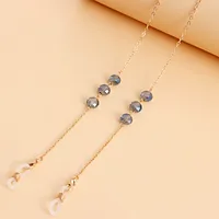 Crystal Mask Chain Glasses Holder Alloy Material Eye Wear Accessory Double Use Crystal Chain For Mask And Glasses main image 3