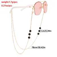 Crystal Mask Chain Glasses Holder Alloy Material Eye Wear Accessory Double Use Crystal Chain For Mask And Glasses main image 5