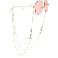 Crystal Mask Chain Glasses Holder Alloy Material Eye Wear Accessory Double Use Crystal Chain For Mask And Glasses sku image 2