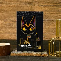 Cool Gold Egyptian Cat Series Portable Notebook Student Birthday Gift Scrapbooking Record Book Novelty Design 157g Copperplate Paper main image 2