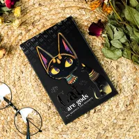 Cool Gold Egyptian Cat Series Portable Notebook Student Birthday Gift Scrapbooking Record Book Novelty Design 157g Copperplate Paper main image 3