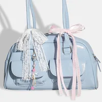 Handmade DIY Lace Butterfly Knot Bag Charm Set Fashionable Simple Versatile Artificial Pearl Decorations Polyester Fiber main image 1
