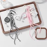Miu Style Sweet Retro Multicolor Winding Keychain Leather Braided Rope DIY Couple Design Zinc Alloy Vintage Style Keychains main image 1