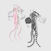 Miu Style Sweet Retro Multicolor Winding Keychain Leather Braided Rope DIY Couple Design Zinc Alloy Vintage Style Keychains main image 2