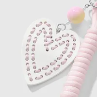 New Ins Stylish Sweet Hollow Cartoon Drip Oil Bear Star Heart Woven Rope DIY Keychain Zinc Alloy Cute Fashion Accessory main image 4