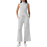 Summer  Women's Casual Fashionable Two-Piece Set Sleeveless  Style Pure Color Leisure Suit With Pockets main image 5