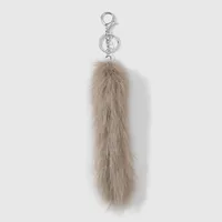 New Ins Stylish Multicolor Realistic Plush Animal Tail Keychain DIY Fashionable Personalized High Quality Zinc Alloy Pendant sku image 3