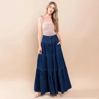 Low Waist Distressed Denim Mini Skirt Women's Fashion Street Style Summer High Street A-Line Pure Color Cotton Polyester main image 4