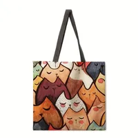 A Group Of Cats Printed Women's Bag Single-Shoulder Bag Tote Bag Handbag Reusable Shopping main image 2