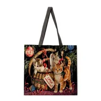 Country Style Ladies Reusable Shopping Tote Bag Single Shoulder Handbag Polyester Medium Size Women's Bag Eco-Friendly main image 2
