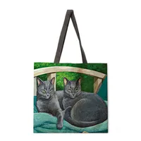Country Style Ladies Reusable Shopping Tote Bag Single Shoulder Handbag Polyester Medium Size Women's Bag Eco-Friendly main image 3