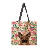 Floral Angel Ladies Tote Bag Reusable Shopping Shoulder Handbag Polyester Medium Size Women's Bag Eco-Friendly Handbag main image 3