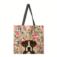 Floral Angel Ladies Tote Bag Reusable Shopping Shoulder Handbag Polyester Medium Size Women's Bag Eco-Friendly Handbag main image 4