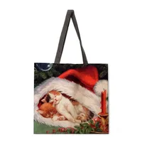 Country Style Ladies Reusable Shopping Tote Bag Single Shoulder Handbag Polyester Medium Size Women's Bag Eco-Friendly main image 4