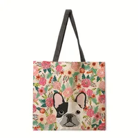 Floral Angel Ladies Tote Bag Reusable Shopping Shoulder Handbag Polyester Medium Size Women's Bag Eco-Friendly Handbag sku image 5