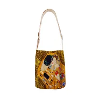 Classic Canvas Shoulder Bag Mini Casual Women's Crossbody Bag Small Diagonal Bag Printed Oil Painting Tote Bag For Hiking sku image 1