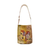 Classic Canvas Shoulder Bag Mini Casual Women's Crossbody Bag Small Diagonal Bag Printed Oil Painting Tote Bag For Hiking sku image 2